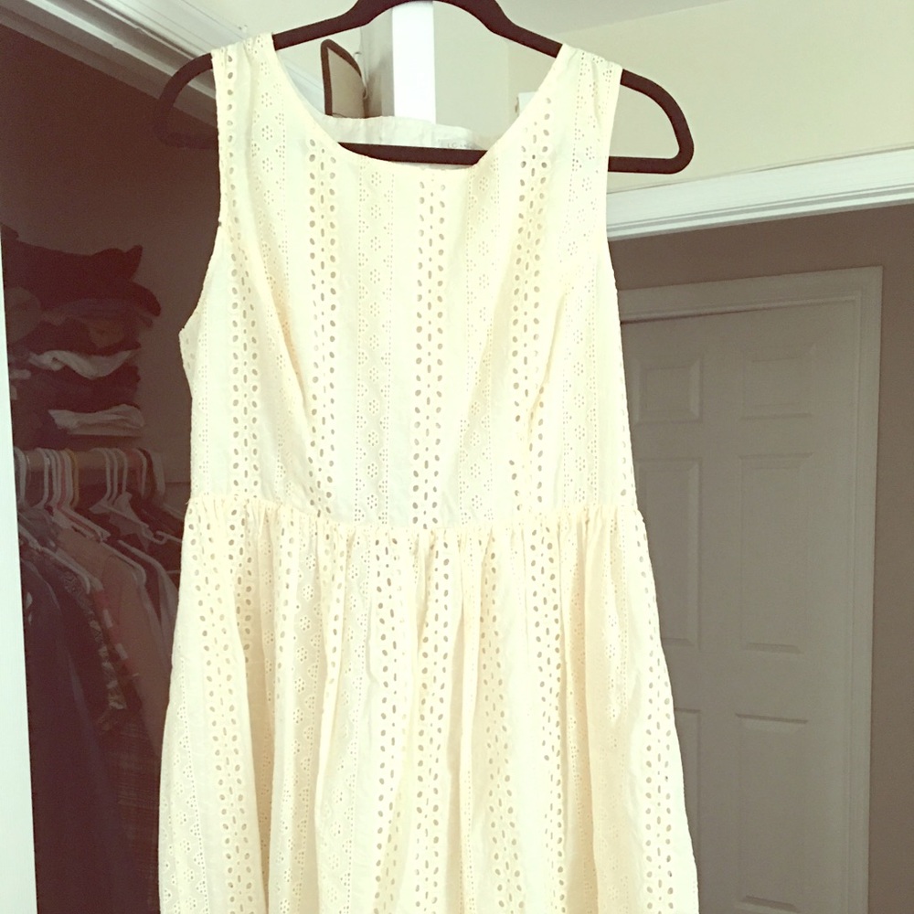 Cream Sleeveless Dress
